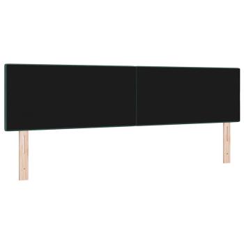 LED Kopfteil mit Knopfheftung Dunkelgrün 90 cm Samt