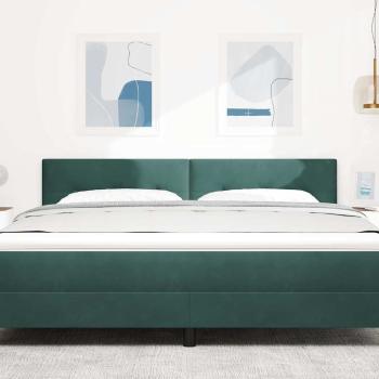 LED Kopfteil mit LED-Lichtleisten Grün 180 cm Samt