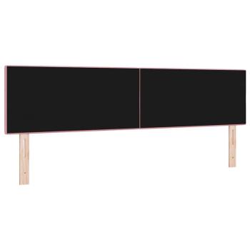 LED Kopfteil mit LED-Lichtleisten Rosa 180 cm Samt