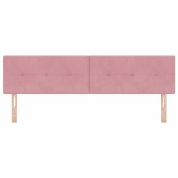 LED Kopfteil Mit Knopfheftung Rosa 90 cm Velvet