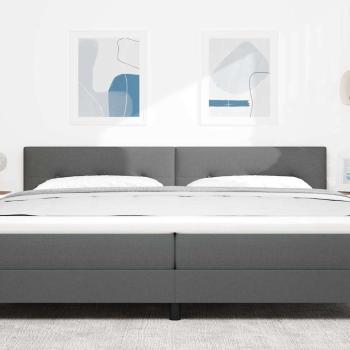 LED Kopfteil Mit Knopfheftung Dunkelgrau 100 cm Stoff