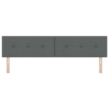LED Kopfteil Mit Knopfheftung Dunkelgrau 100 cm Stoff