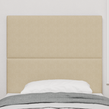 LED Kopfteil mit LED-Lichtleisten Grau-Grün 100 cm Cordstoff