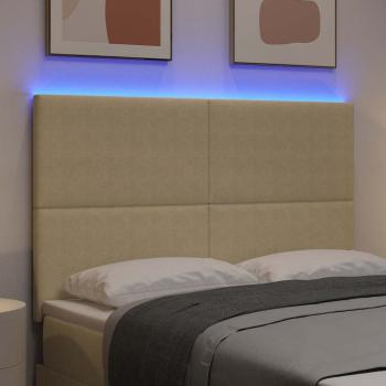 LED Kopfteil-Lampe in Grün und Grau mit 80 cm aus Cordstoff