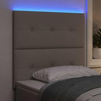 LED Kopfteil Taupe 80 cm Stoff