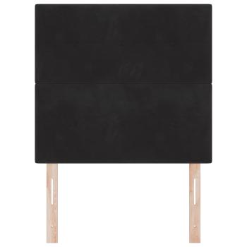 LED Kopfteilen Schwarz 80 cm Samt