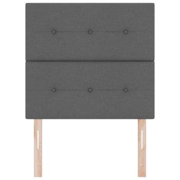 LED Kopfteil Dunkelgrau 90 cm Stoff