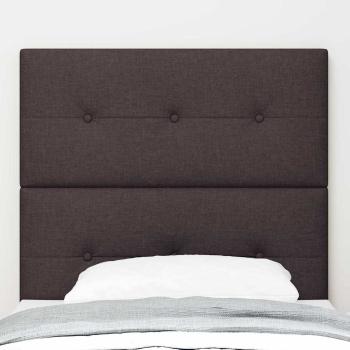 LED Kopfteil Dunkelbraun 90 cm Stoff
