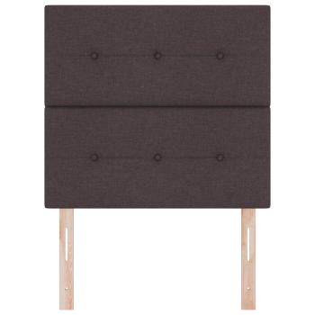 LED Kopfteil Dunkelbraun 90 cm Stoff