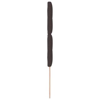 LED Kopfteil Dunkelbraun 90 cm Stoff