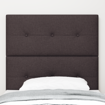 LED Kopfteil Dunkelbraun 90 cm Stoff