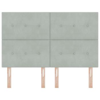 LED Kopfteil Licht Grau 72 cm Samt