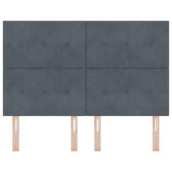 LED Kopfteil Dunkelgrau 72 cm Samt