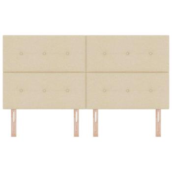 LED Kopfteil Creme 90 cm Stoff