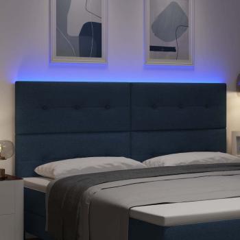 LED Kopfteil Blau 100 cm Stoff