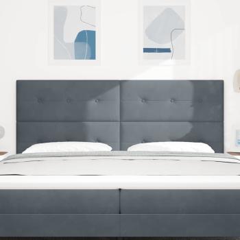 LED Kopfteil Dunkelgrau 100 cm Samt