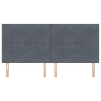 LED Kopfteil Dunkelgrau 100 cm Samt