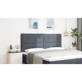 LED Kopfteil mit LED-Lichtleisten Grau 200 cm Samt