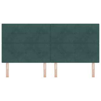 LED Kopfteil Dunkelgrün 100 cm Samt