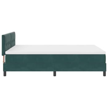 Boxspringbett mit Matratze Dunkelgrün 160x200 cm Samt