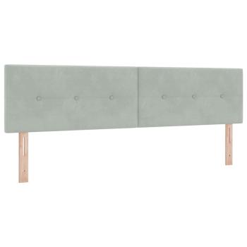Boxspringbett mit Matratze Hellgrau Super King Samt