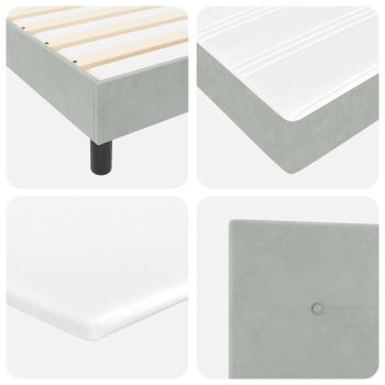 Boxspringbett mit Matratze Hellgrau Super King Samt