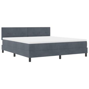 Boxspringbett mit Matratze Dunkelgrau Super King Velvet