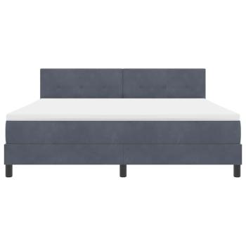 Boxspringbett mit Matratze Dunkelgrau Super King Velvet