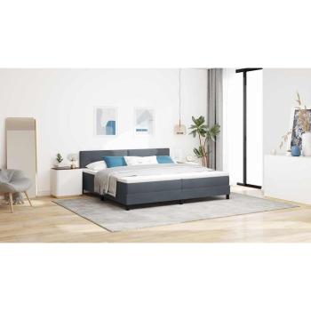 Boxspringbett mit Matratze Dunkelgrau 200x200 cm Samt