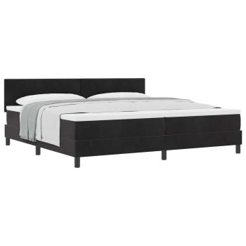 Boxspringbett mit Matratze Schwarz 200x200 cm Samt
