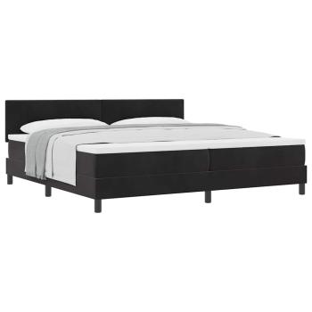 Boxspringbett mit Matratze Schwarz 200x200 cm Samt