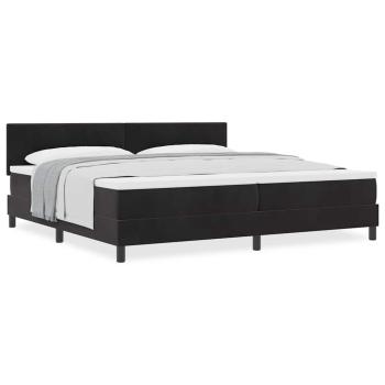 Boxspringbett mit Matratze Schwarz 200x200 cm Samt