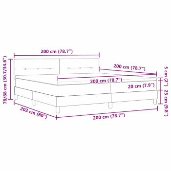 Boxspringbett mit Matratze Dunkelgrün 200x200 cm Samt