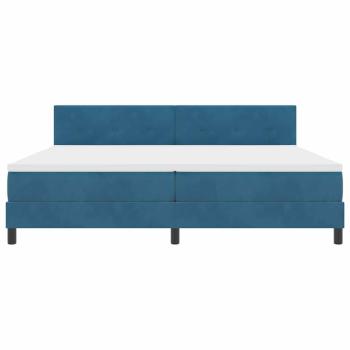 Boxspringbett mit Matratze Dunkelblau 200x200 cm Samt