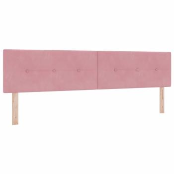 Boxspringbett mit Matratze Rosa 200x200 cm Samt