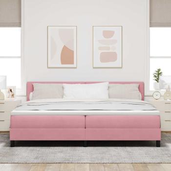 Boxspringbett mit Matratze Rosa 200x200 cm Samt
