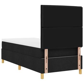 Boxspringbett mit Matratze Schwarz 90x200 cm Stoff
