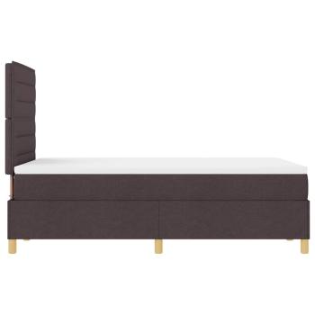 Boxspringbett mit Matratze Dunkelbraun 120x200 cm Stoff