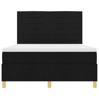Boxspringbett mit Matratze Schwarz 140x200 cm Stoff