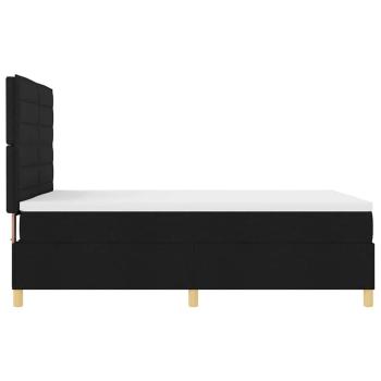 Boxspringbett mit Matratze Schwarz 140x200 cm Stoff