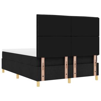 Boxspringbett mit Matratze Schwarz 140 x 200 cm Stoff