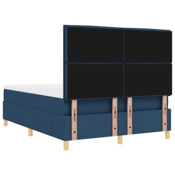 Boxspringbett mit Matratze Blau 160x200 cm Stoff