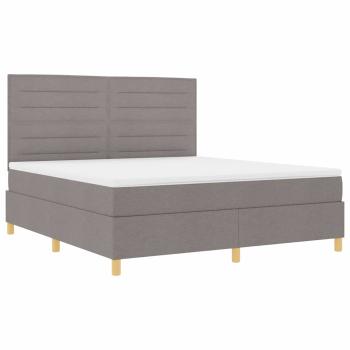 Boxspringbett mit Matratze Taupe Super King Stoff