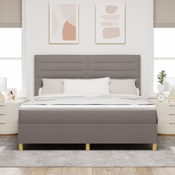Boxspringbett mit Matratze Taupe Super King Stoff