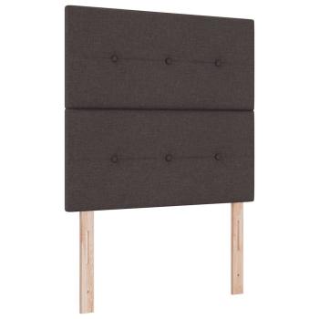 Boxspringbett mit Matratze Dunkelbraun 90x200 cm Stoff