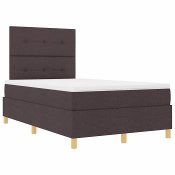 Boxspringbett mit Matratze Dunkelbraun 120x200 cm Stoff