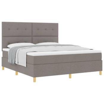 Boxspringbett mit Matratze Taupe Super King Stoff