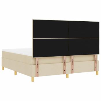 Boxspringbett mit Matratze Creme Super King Stoff