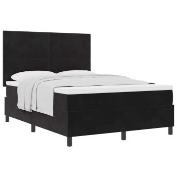 Boxspringbett mit Matratze Schwarz 160x200 cm Samt