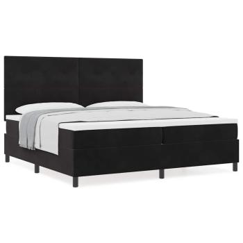 Boxspringbett mit Matratze Schwarz 200x200 cm Samt